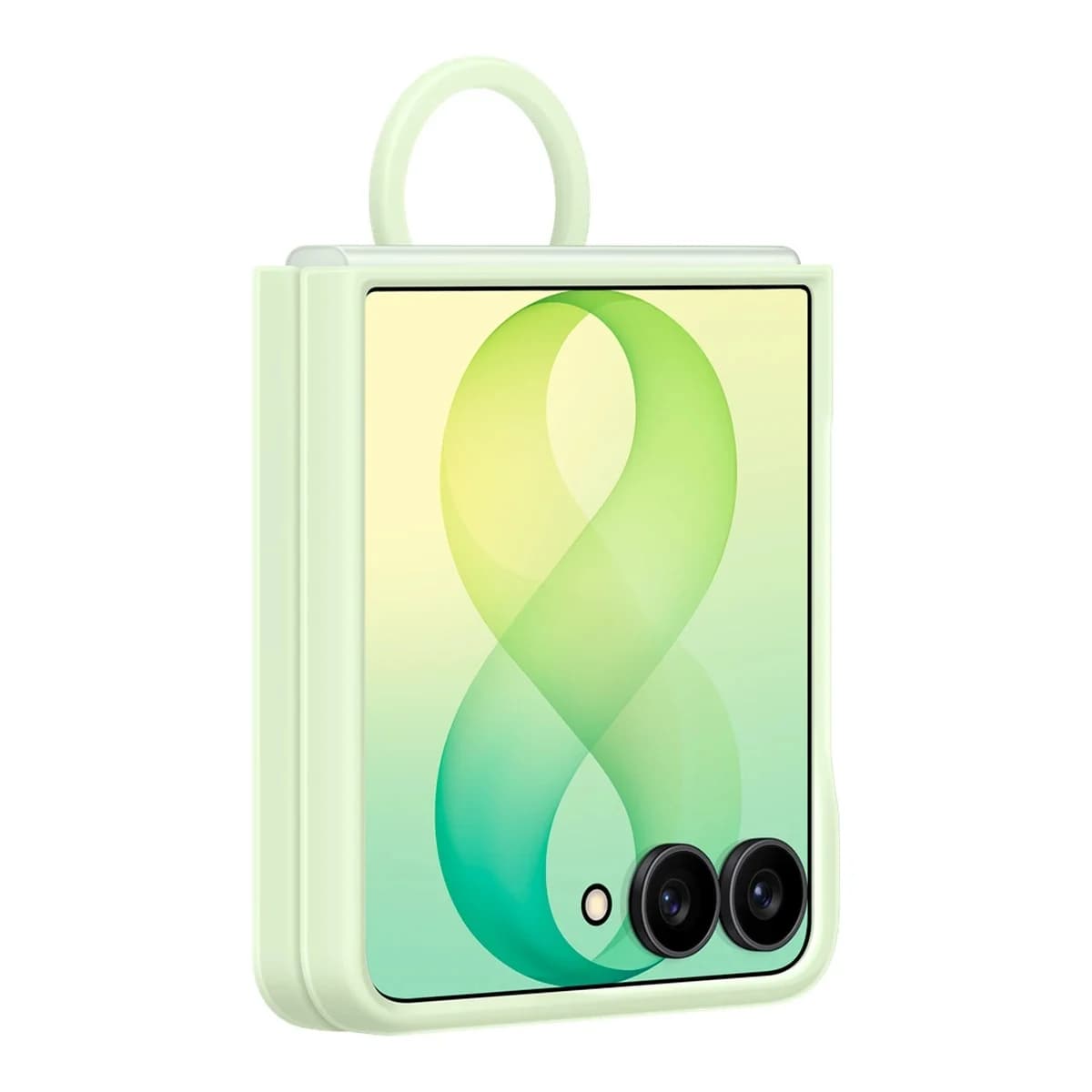 SAMSUNG Maska Galaxy Flip8, silikonska, prsten, magnet, zelena