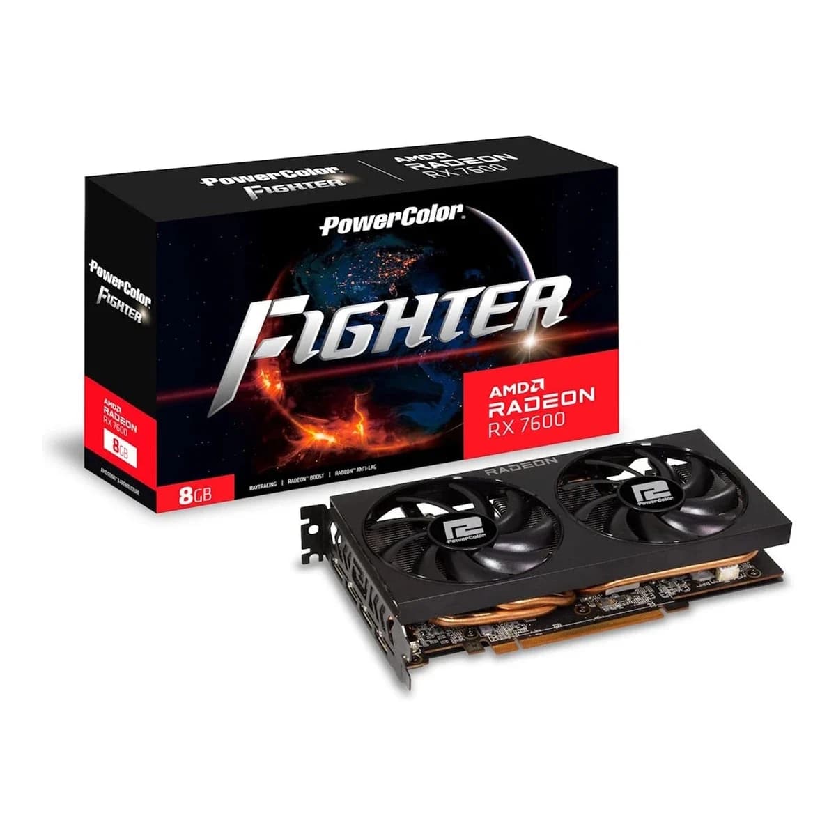 POWER COLOR Graficka Radeon RX 7600 8GB, GDDR6, 1x HDMI/3x DP