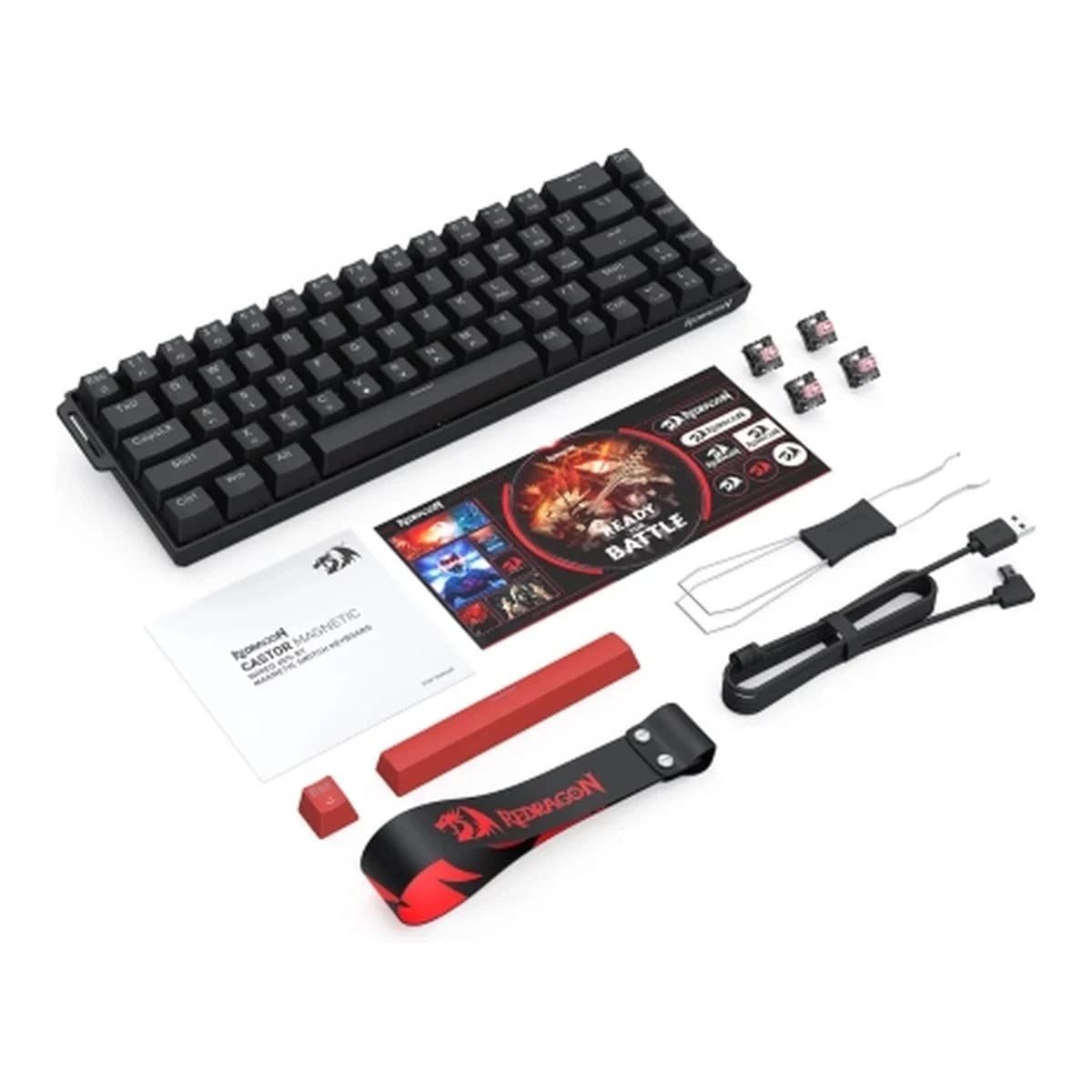 REDRAGON Tastatura Gaming Mehanička Draconic Pro Plus K530, Bluetooth/USB, Magnetic Switch, 60%, RGB