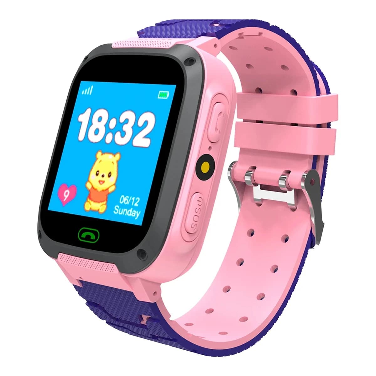 CANYON Pametni Sat Jessie KW-32 GPS, 1.3", LBS, SOS, IP67, Blue/Pink