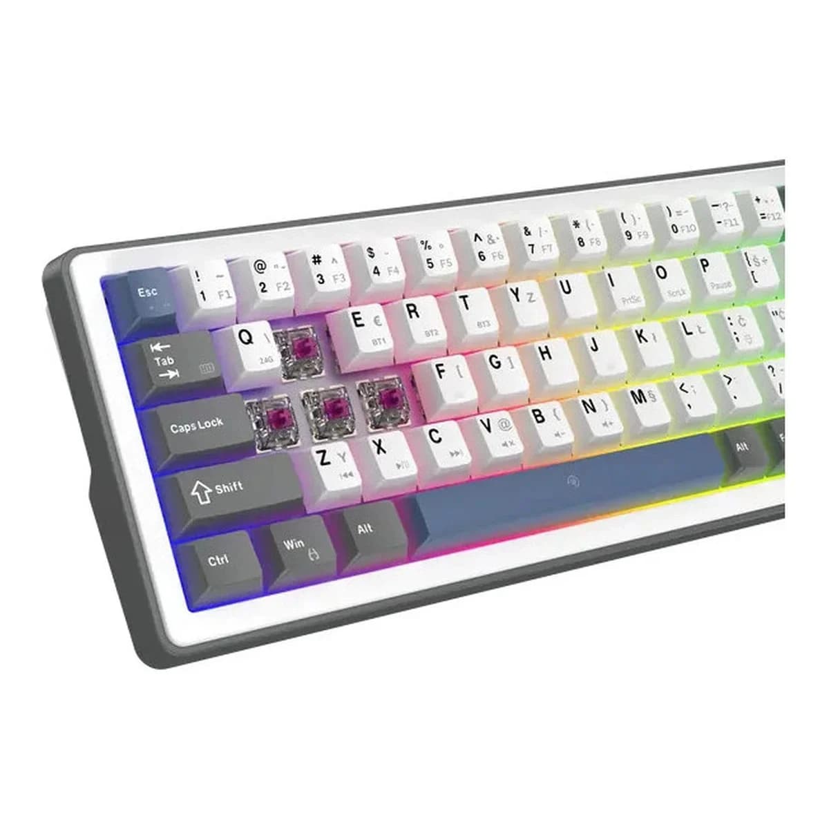WHITE SHARK Tastatura Mehanicka EXCALIBUR-M, Bluetooth/USB/2.4GHz, KTT Linear Switch, 65%, RGB Gasket Mount
