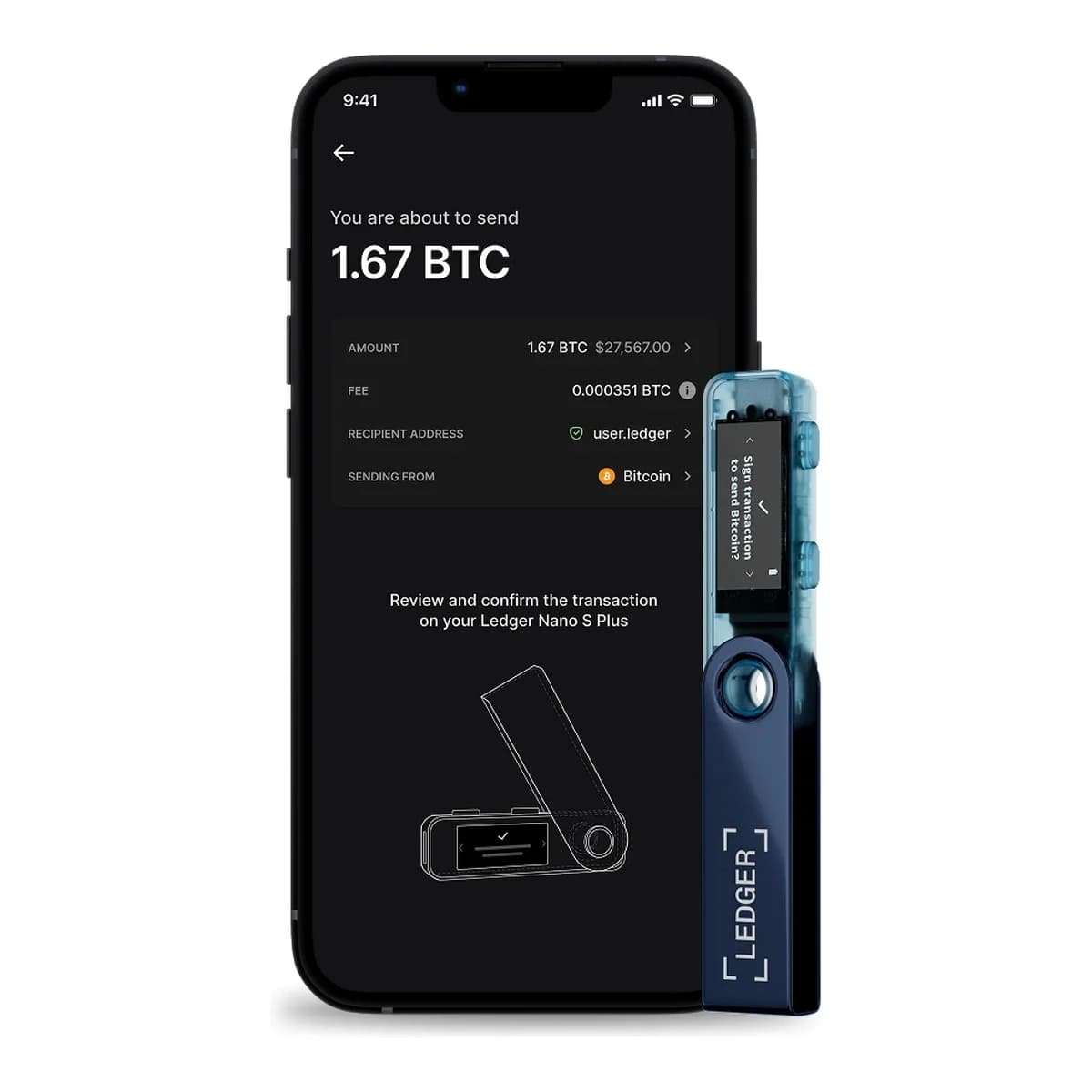LEDGER Kripto novcanik Nano S Plus Neptune Blue