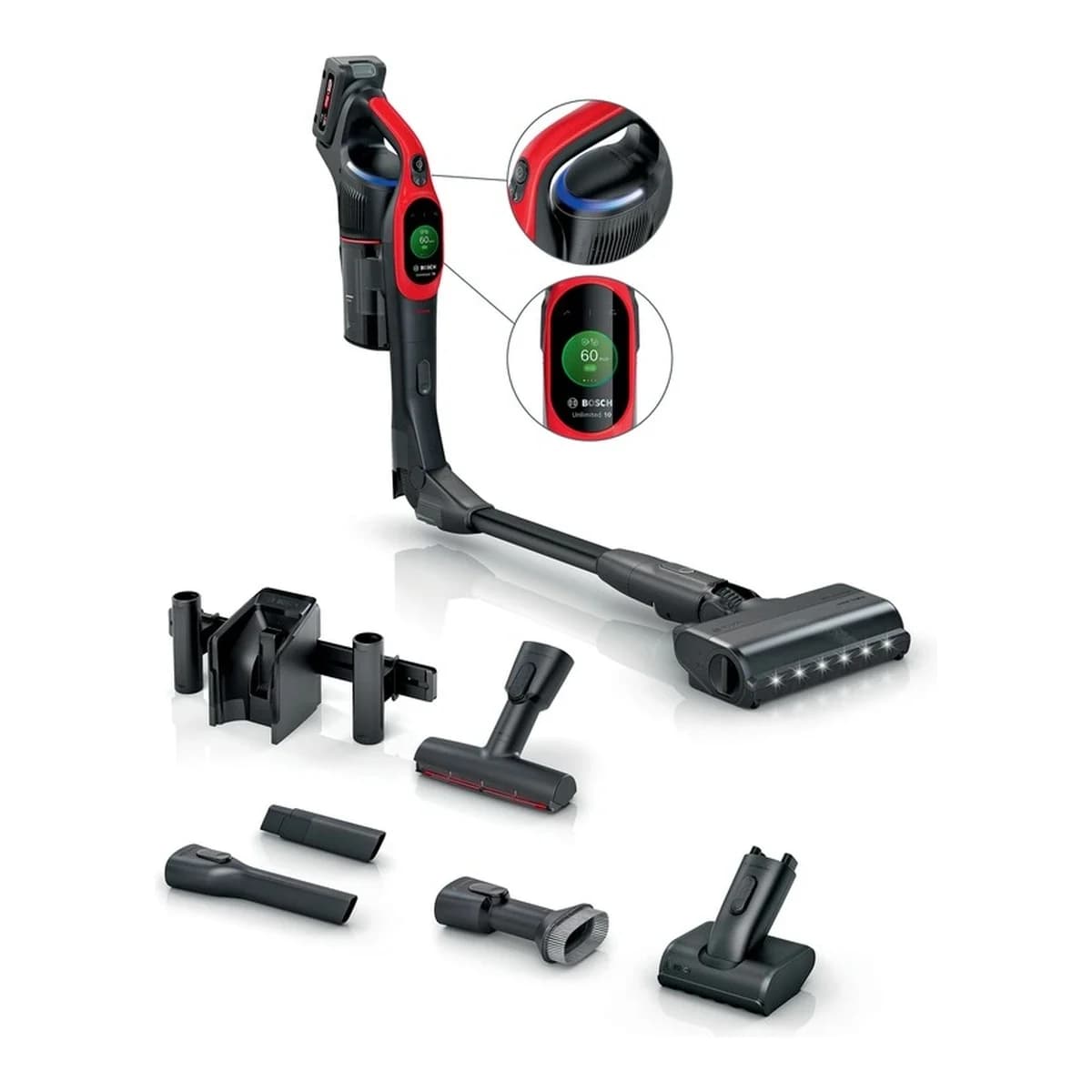 BOSCH Akumulatorski usisavač BCS1041PET Serie 10, ProAnimal, 80 minuta ECO rada, 1 baterija, TFT zaslon