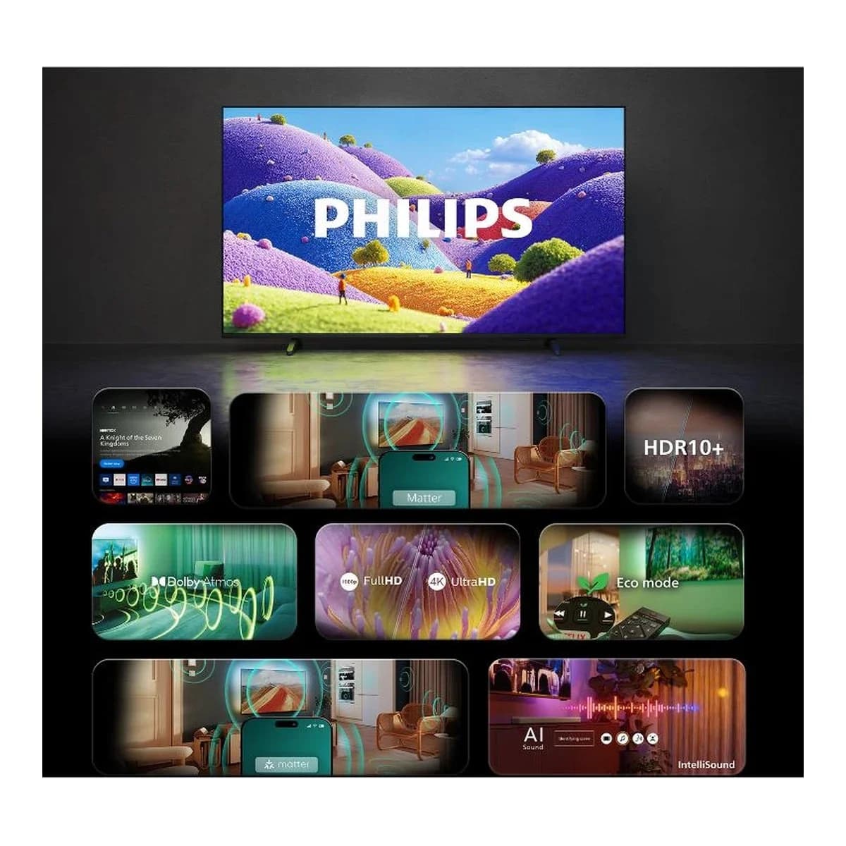 PHILIPS TV 55" 4K LED 55PUS7001, Smart TV, Titan OS, Pixel Precise Ultra HD, Dolby Vision, HDR10+