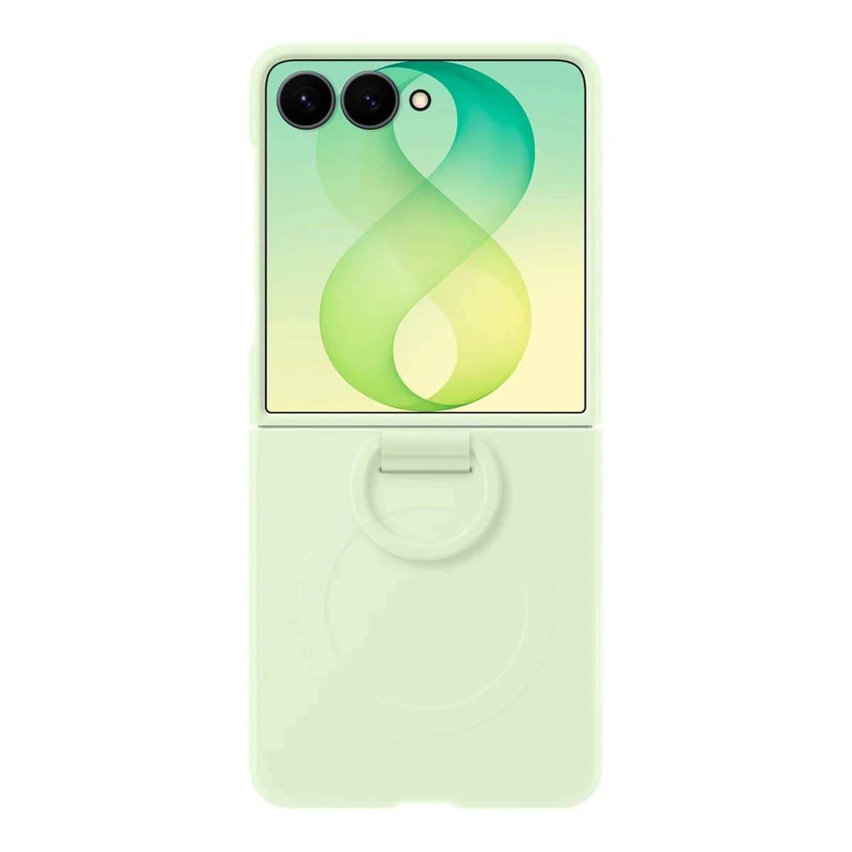 SAMSUNG Maska Galaxy Flip8, silikonska, prsten, magnet, zelena