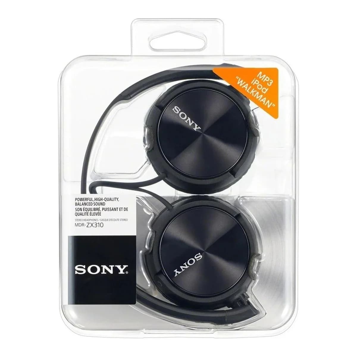 SONY Slušalice ZX310 On-Ear, Žične 3.5mm, Mikrofon, Crne