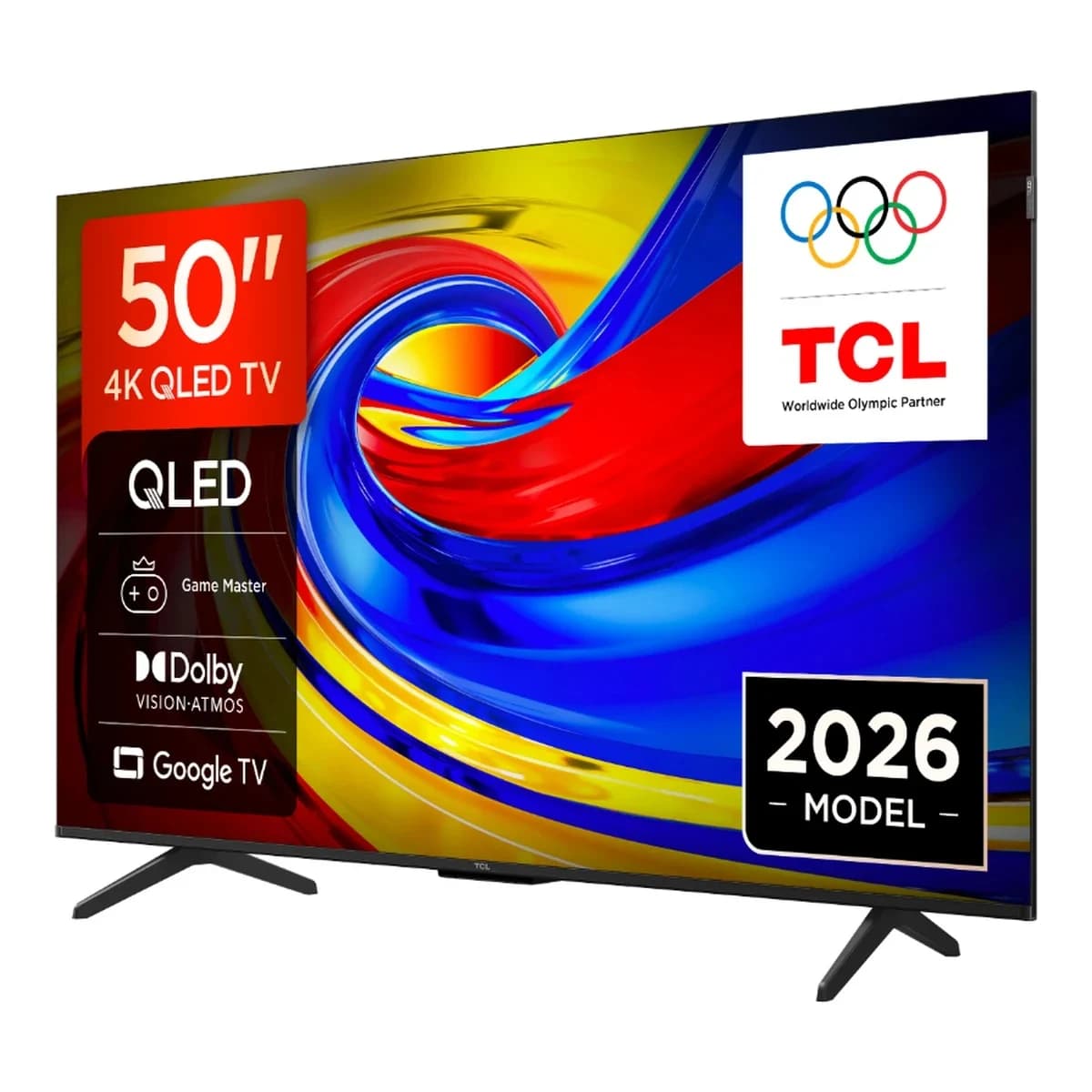 TCL TV 50" 4K QLED 50P7L, Smart TV, Google TV, VRR, Dolby Atmos, Dolby Vision