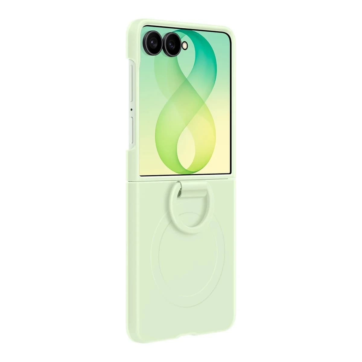 SAMSUNG Maska Galaxy Flip8, silikonska, prsten, magnet, zelena