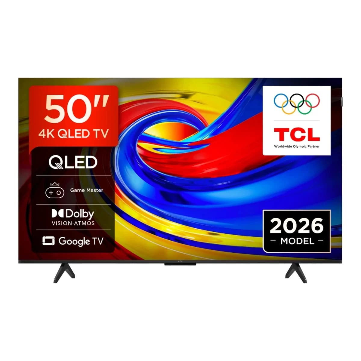 TCL TV 50" 4K QLED 50P7L, Smart TV, Google TV, VRR, Dolby Atmos, Dolby Vision