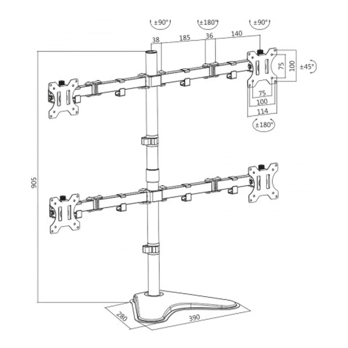 Logilink nosač za četiri monitora BP0046