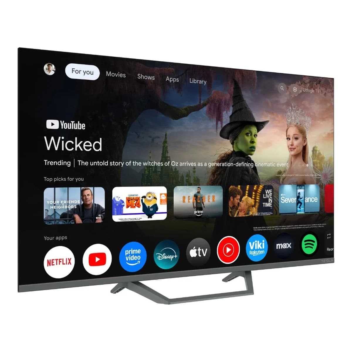 TESLA TV 75" 4K QLED Q75E655GUS, Smart TV, Google TV, UHD, DVB-T2/S2