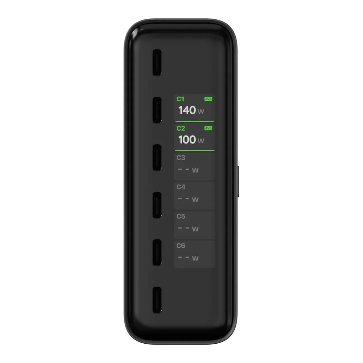 SATECHI Stolni punjač ChargeView, 240W, 6xUSB-C, Space Black