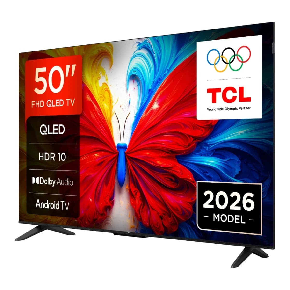 TCL TV 50" 4K QLED 50P7L, Smart TV, Google TV, VRR, Dolby Atmos, Dolby Vision