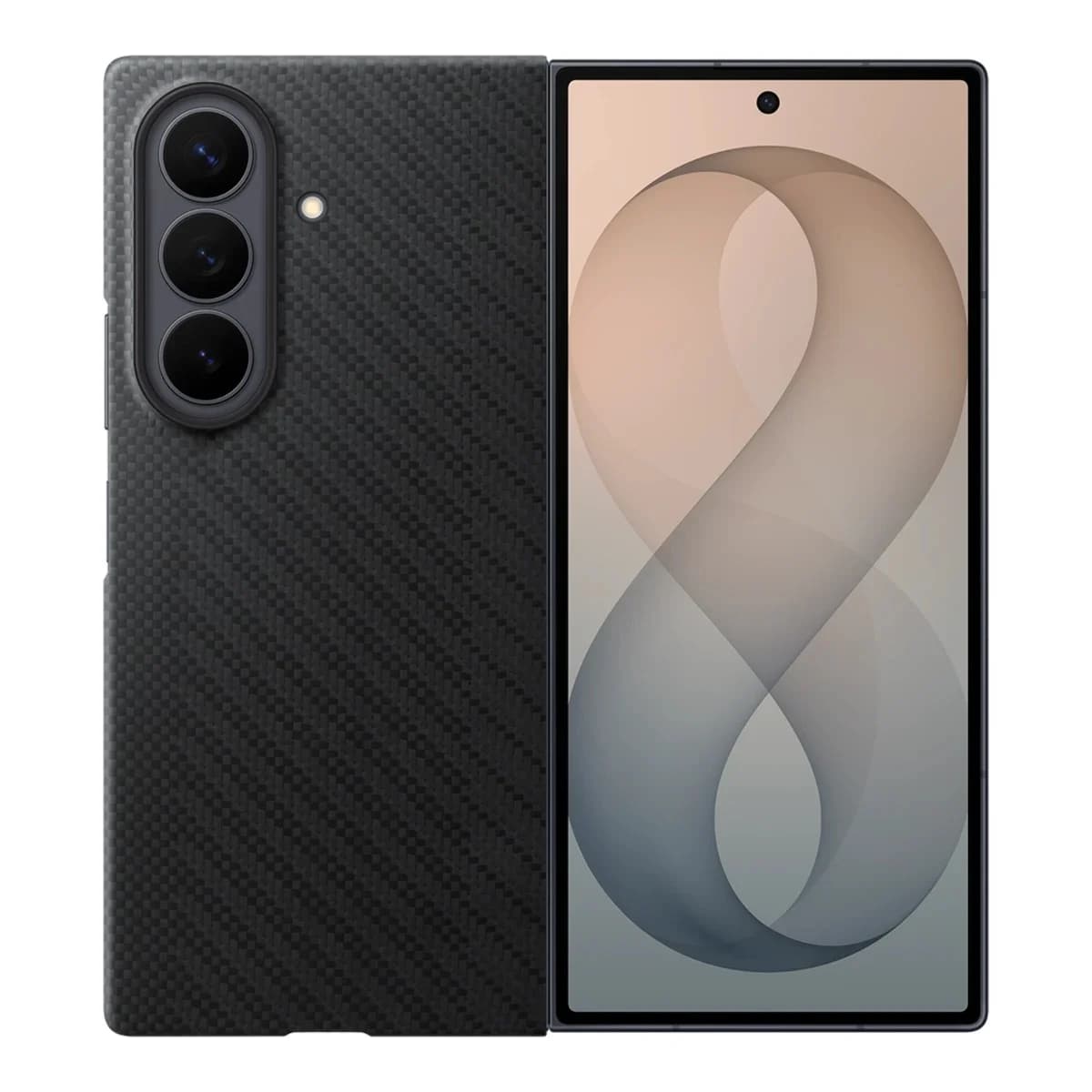SAMSUNG Maskica Galaxy Fold8 Ultra Carbon Magnet Case, Black