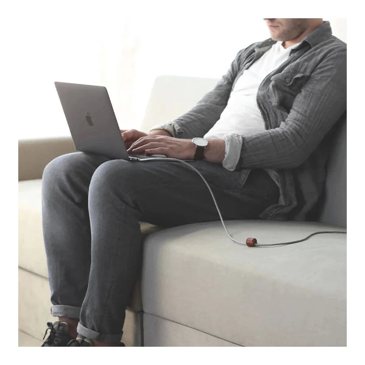 NATIVE UNION Kabel Belt Cable USB-C to USB-C-Pro, 240W, 2,4 m, Zebra