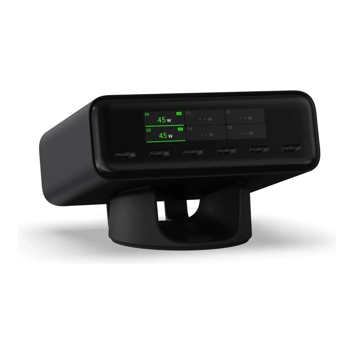 SATECHI Stolni punjač ChargeView, 240W, 6xUSB-C, Space Black