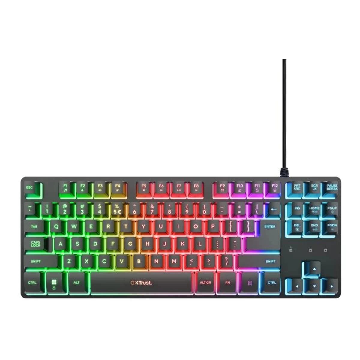 TRUST Tastatura Gaming GXT 833 Thado, USB, TKL, RGB Backlight, Lokalizovana