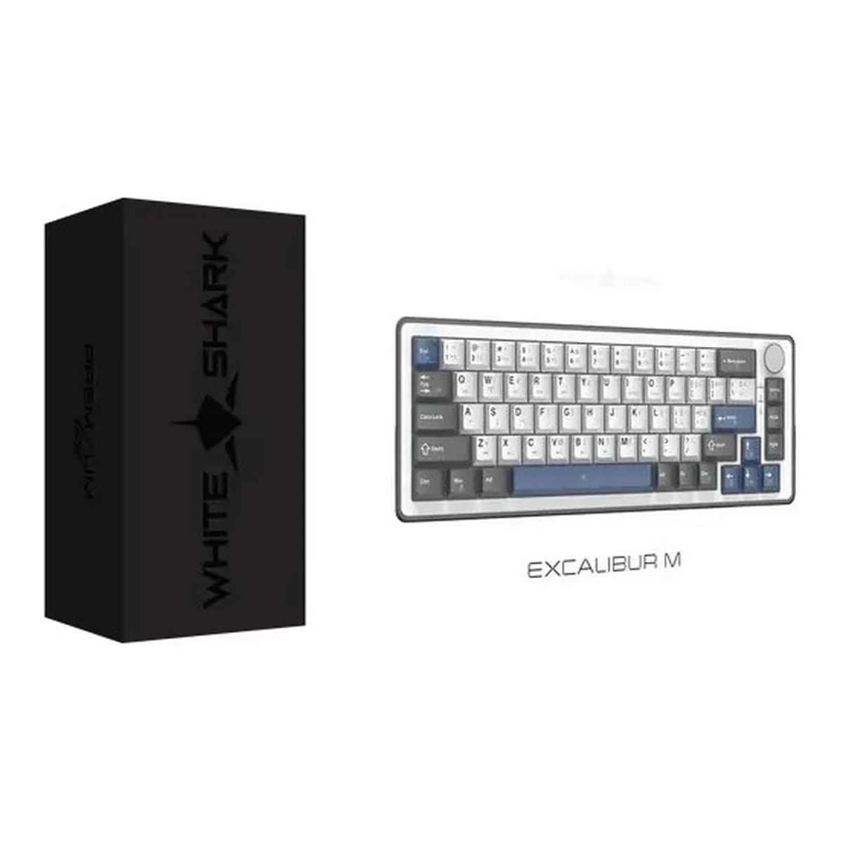 WHITE SHARK Tastatura Mehanicka EXCALIBUR-M, Bluetooth/USB/2.4GHz, KTT Linear Switch, 65%, RGB Gasket Mount