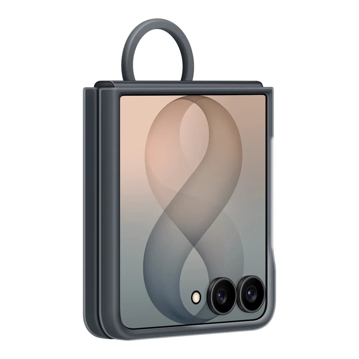 SAMSUNG Maskica Samsung Galaxy Flip8 Silicone Ring Magnet Case Black, Silikonska, Magnetna, Prstenasti držač, Crna