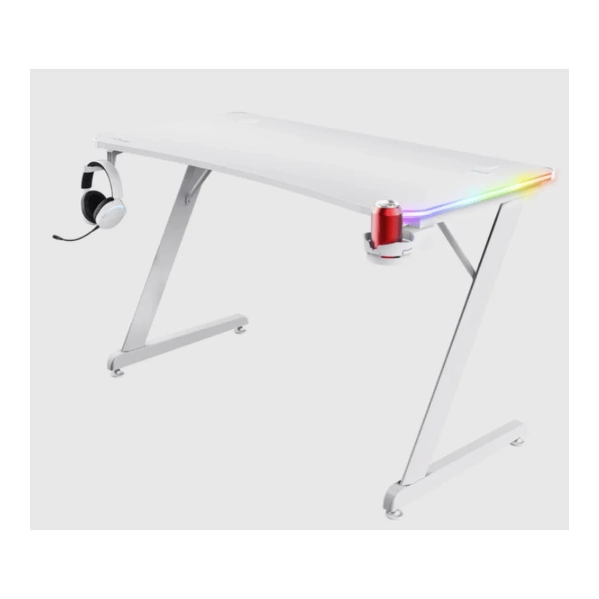 TRUST Gaming sto GXT 709W LUMINUS, RGB, 120x60x76 cm, bijeli, 24 mjeseci garancije