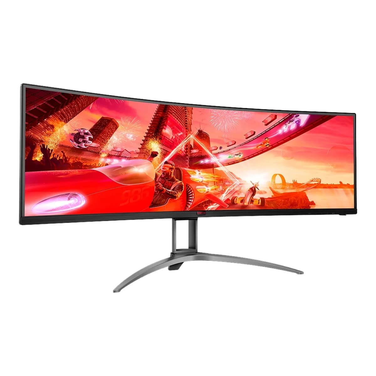 AOC Monitor Gaming Agon AG493UCX2 49" DQHD, VA Panel, 165Hz, 4ms, Zakrivljeni, HDR400, USB-C 65W, HDMI, DP, Zvucnici, Ergonomski
