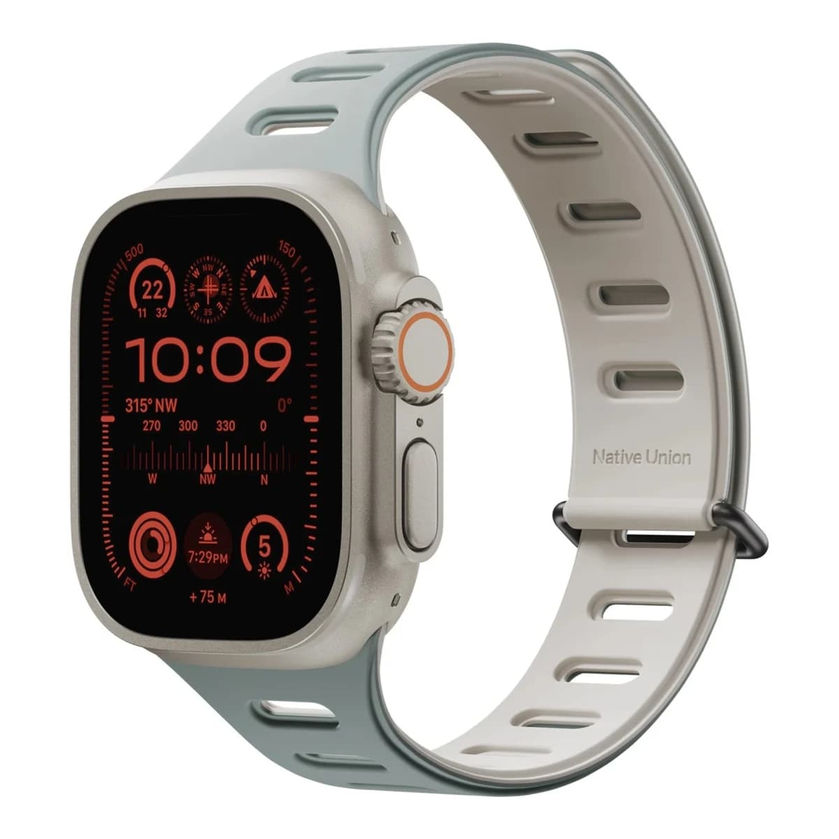 NATIVE UNION Narukvica za Apple Watch Active Watch Band, Ultra 42/44/45/49mm, Green/Sandstone