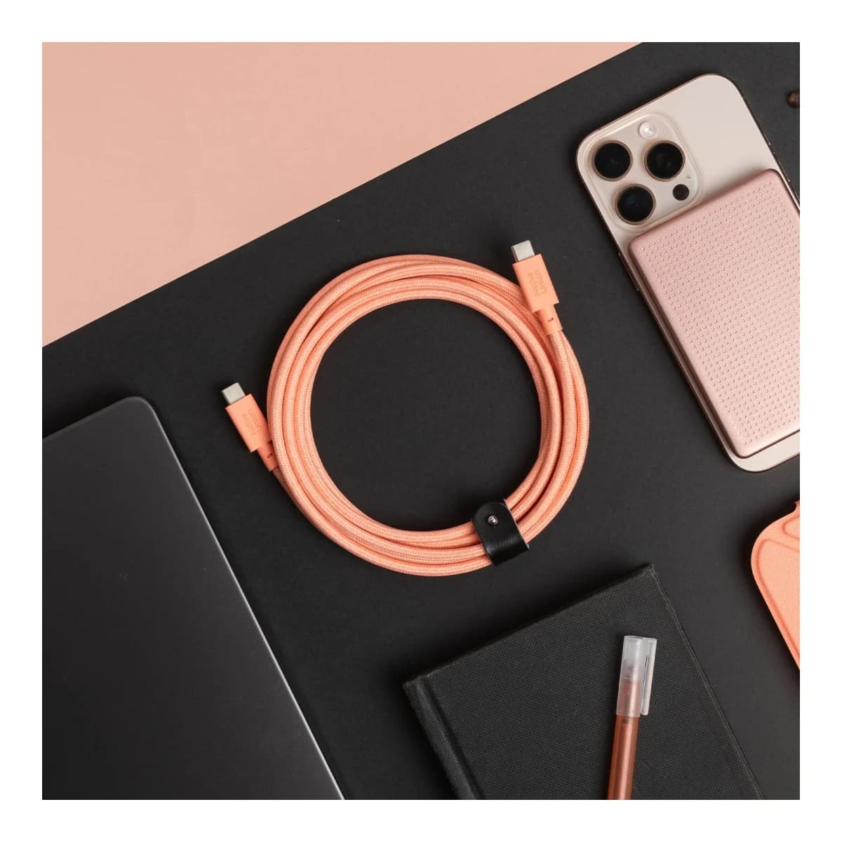 NATIVE UNION Kabel Belt Cable XL, USB-C na USB-C, 3 m, Apricot