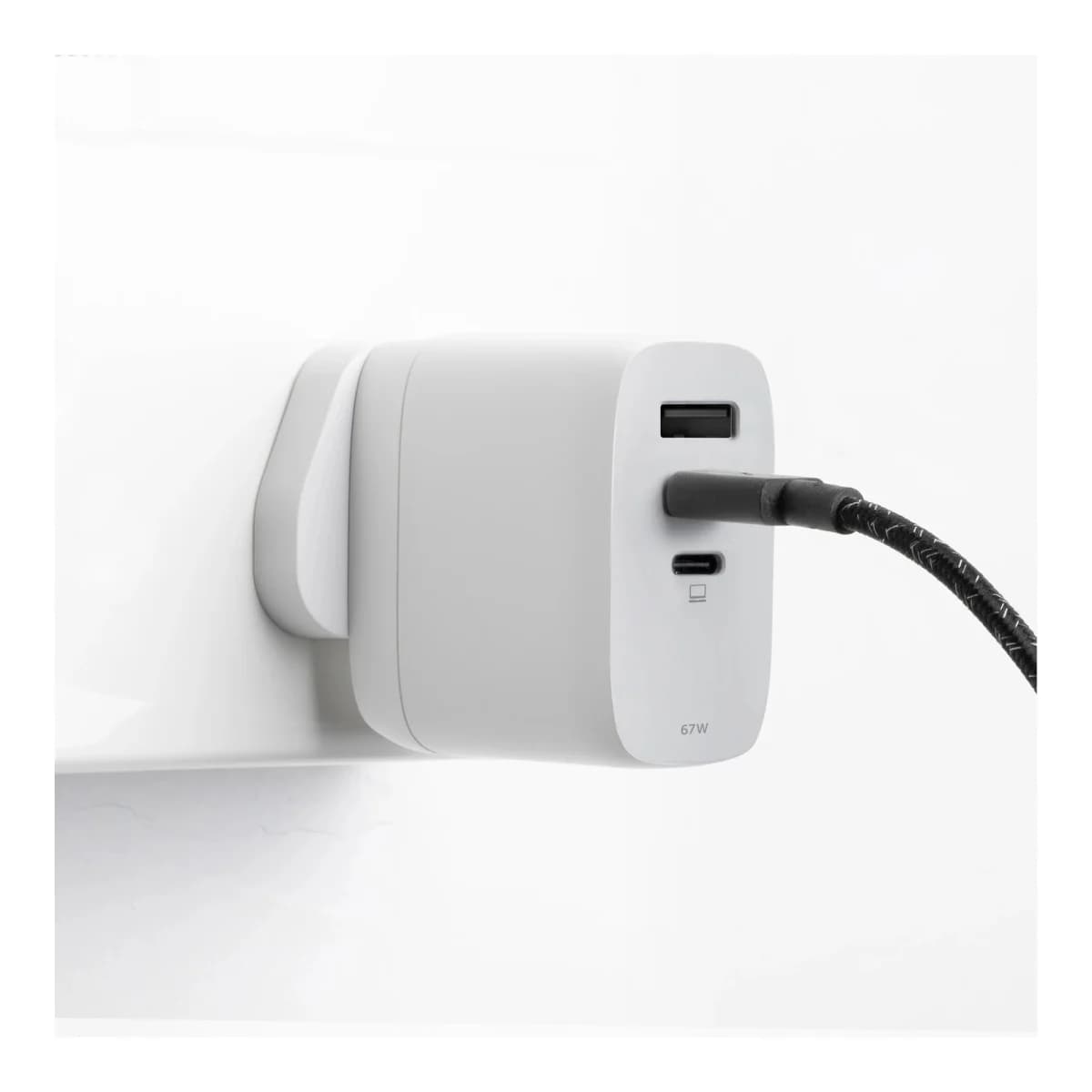 NATIVE UNION Punjač Fast GaN Charger PD 67W International 2C1A, GaN, 67W, 2C1A, White