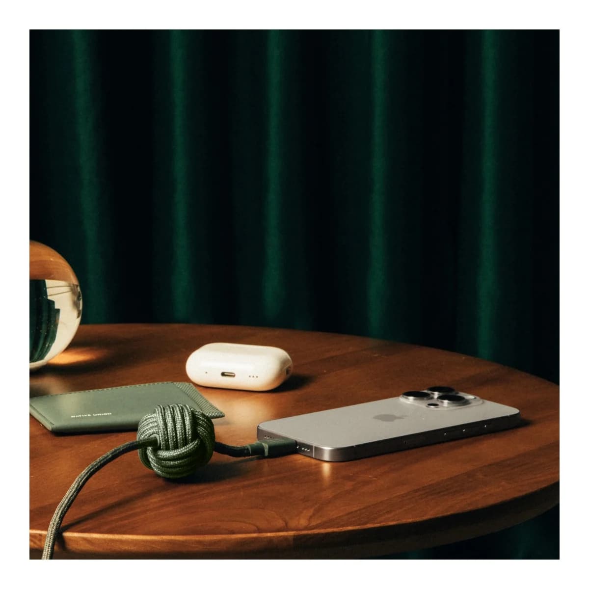 NATIVE UNION Kabl Anchor, USB-C na USB-C, 3m, Slate Green