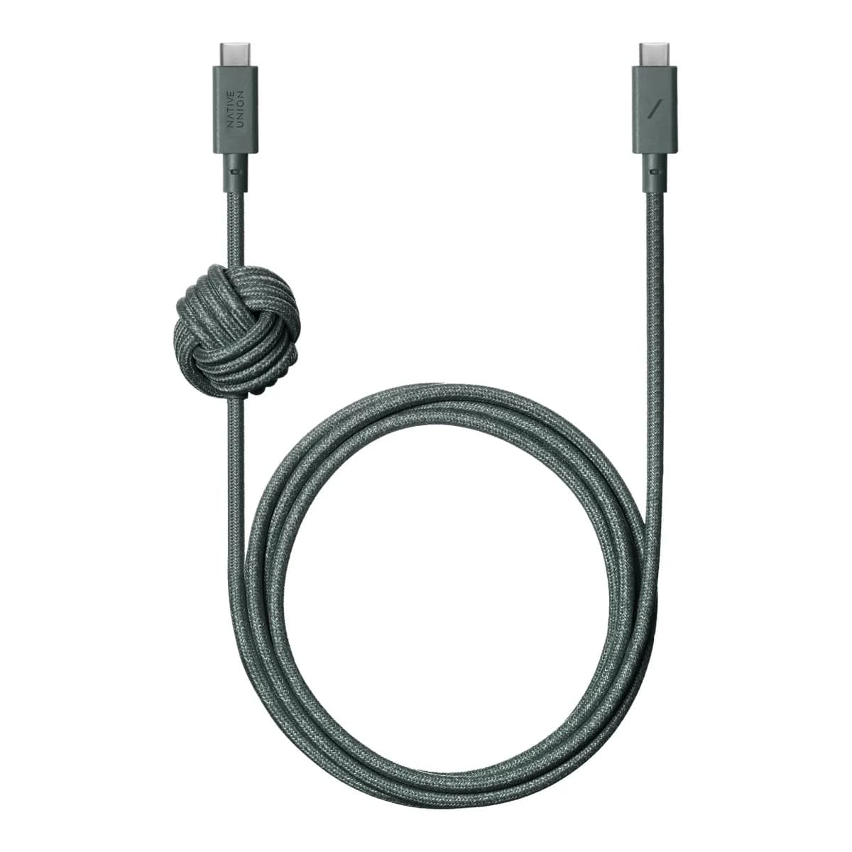 NATIVE UNION Kabl Anchor, USB-C na USB-C, 3m, Slate Green