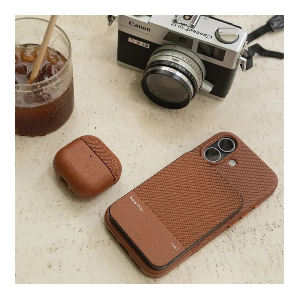 NATIVE UNION Power Bank (Re)Classic, 5000mAh, Qi2, Tan