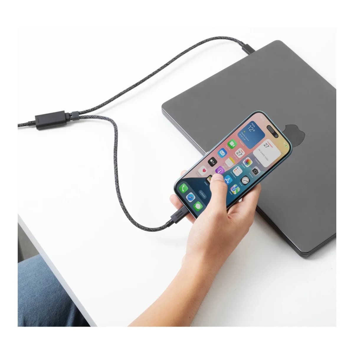 NATIVE UNION Kabel Belt Cable 2-u-1, USB-C na USB-C, 140W, Cosmos