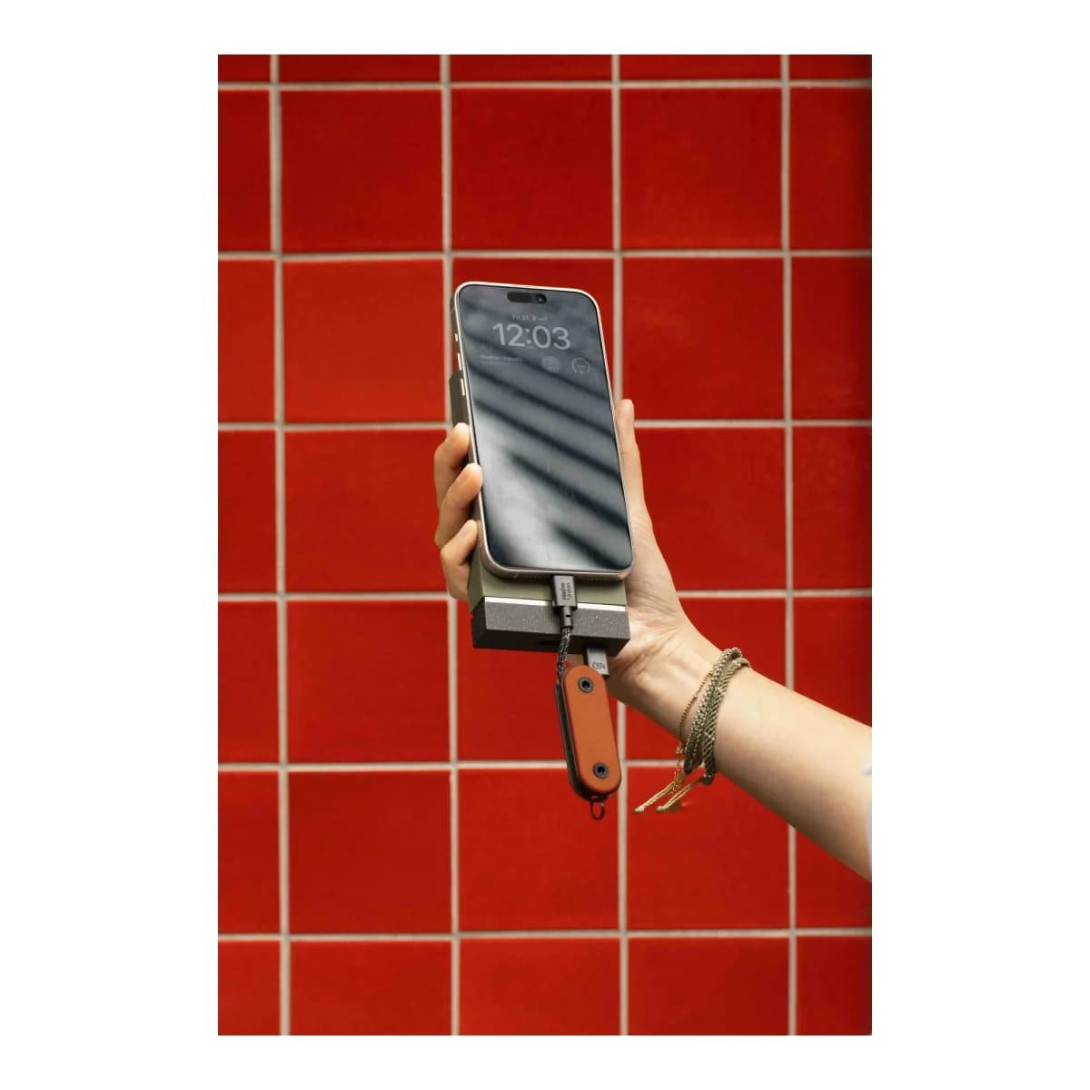 NATIVE UNION Kabl Pocket, USB-C na USB-C, Oxyfire