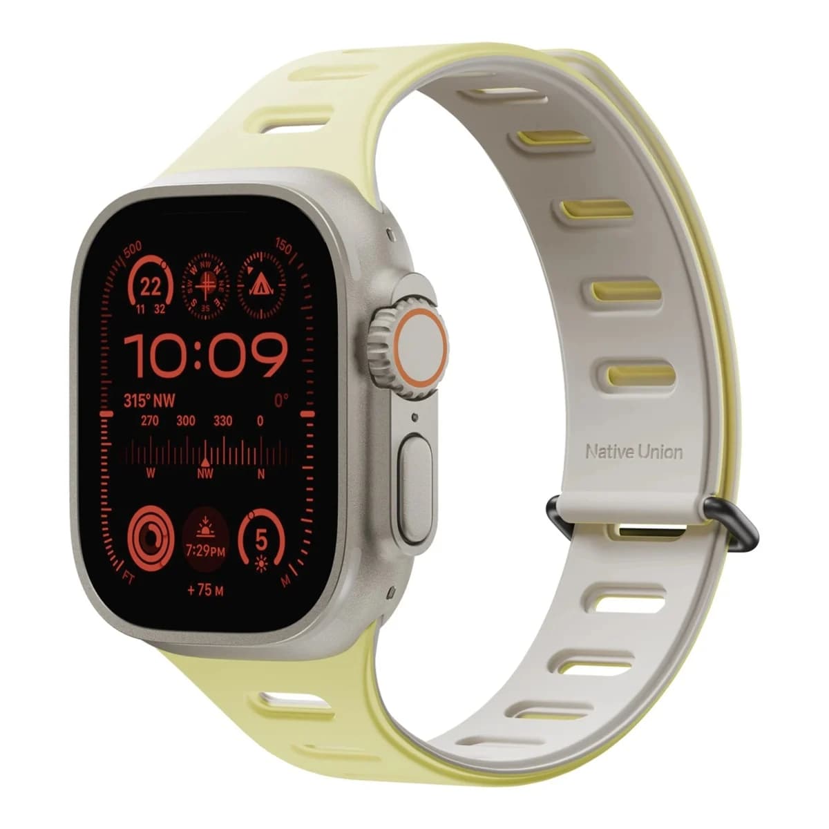 NATIVE UNION Remen za pametni sat Active Watch Band, Apple Watch Ultra 42/44/45/49mm, Lemon/Sandstone