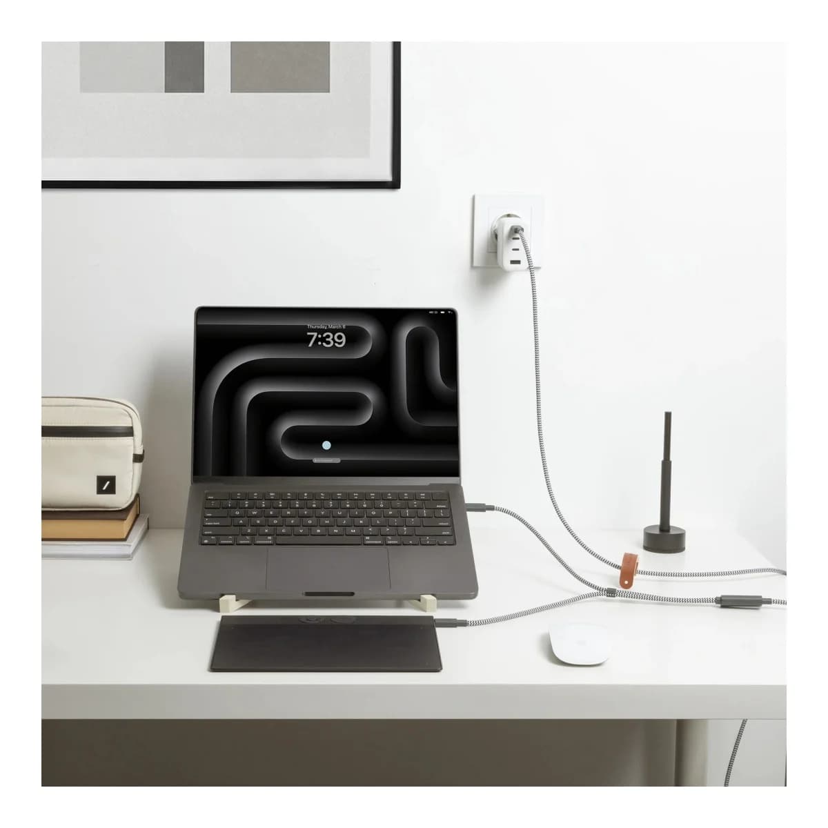 NATIVE UNION Kabl Belt Cable 2-in-1, USB-C na USB-C, 140W, Zebra