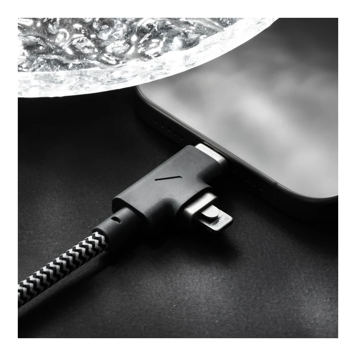 NATIVE UNION Kabel Belt Cable Duo Pro, USB-C na USB-C/Lightning, 240W, 2,4m, Zebra