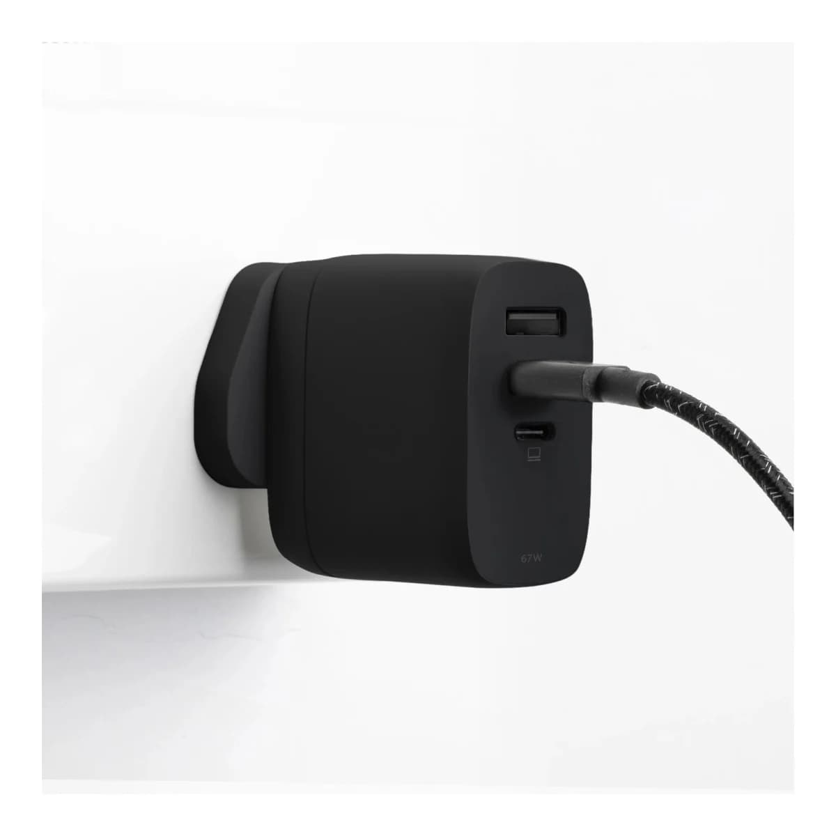 NATIVE UNION Punjač Fast GaN Charger, PD 67W, 2C1A, međunarodni, crni