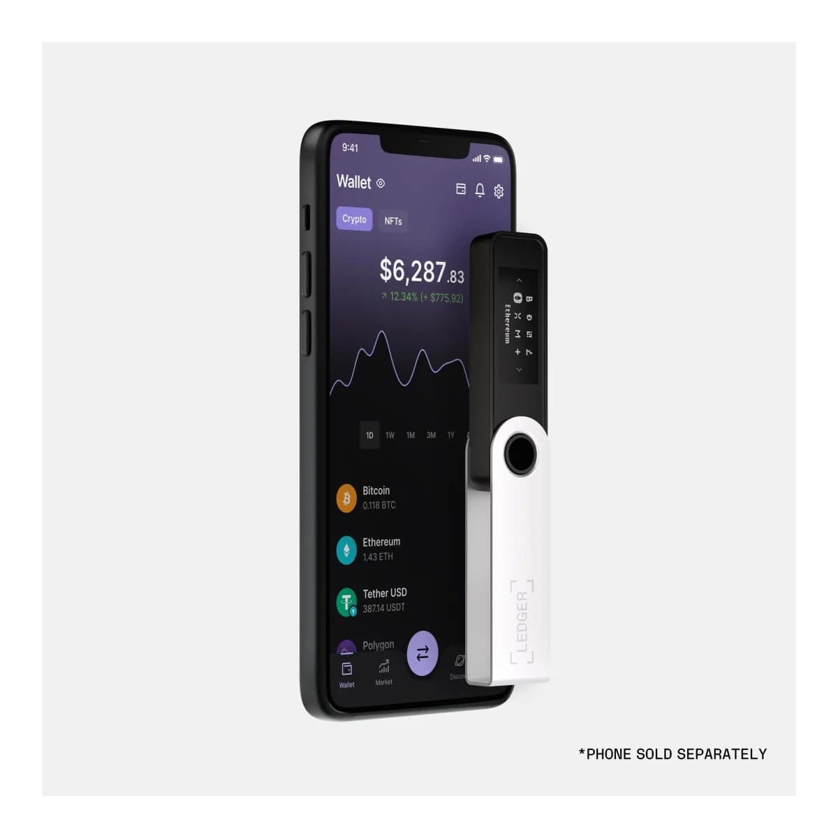 LEDGER Hardverski novčanik Nano S Plus, Onyx Black
