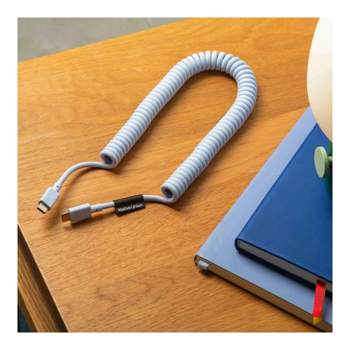 NATIVE UNION USB-C Kabel Pop Cable, USB-C na USB-C, 2,4 m, 60 W, Azur