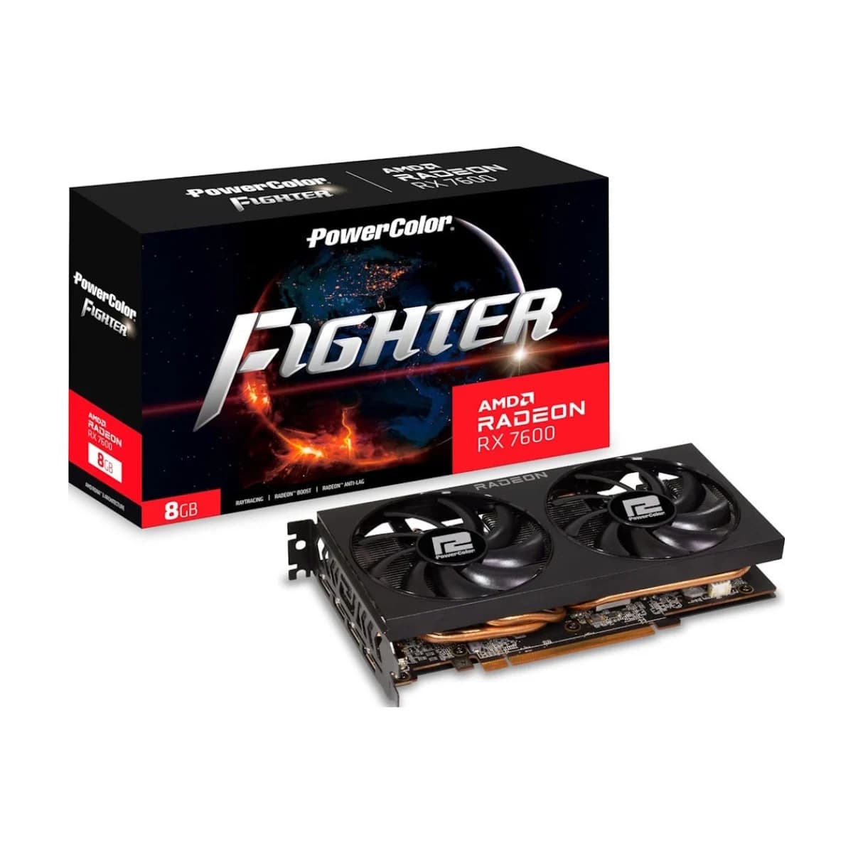 POWER COLOR Graficka Radeon RX 7600 8GB, GDDR6, 1x HDMI/3x DP