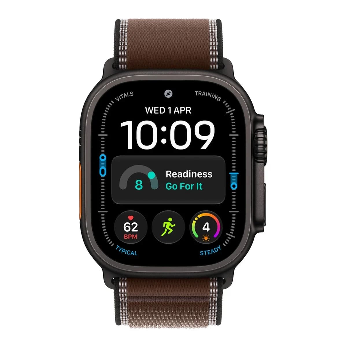 APPLE Remen za pametni sat Trail Loop Dark Umber, 49 mm, S/M, crna titanijumska završna obrada