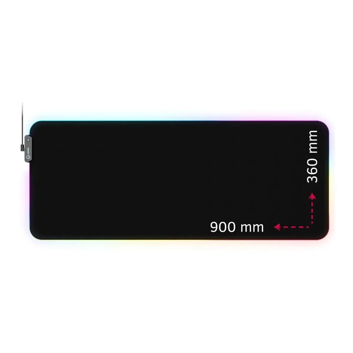 LORGAR Podloga za miš Steller 919, High-Speed površina, RGB osvjetljenje, Anti-Slip gumena baza, USB povezivanje, 900 x 360 x 3 mm