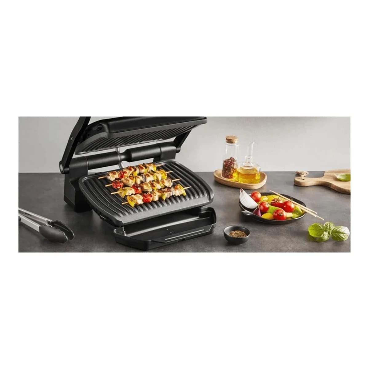 TEFAL Kontaktni roštilj Optigrill+ Black GC717810, 6 automatskih programa, automatska prilagodba vremena kuhanja, tehnologija mjerenja debljine