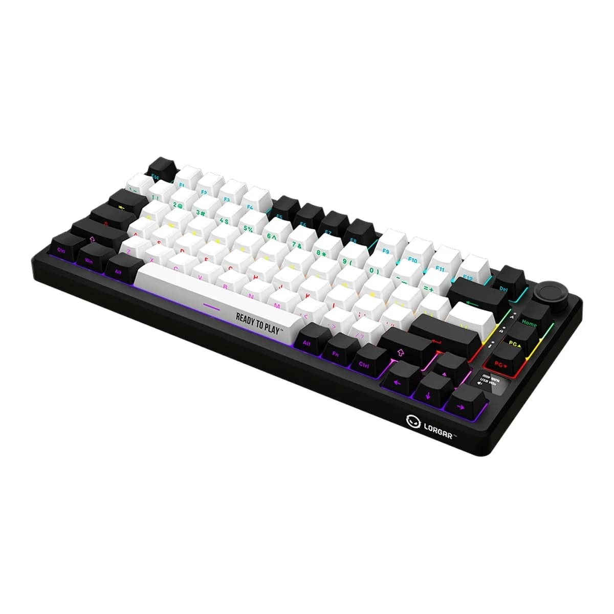 LORGAR Tastatura KBP7075W, Bezicna, Mehanicka, 75%, Gaming, Black/Red, EN raspored