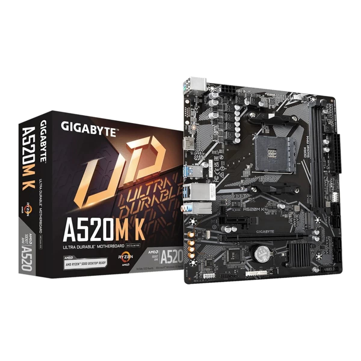 Gigabyte MB [A520M K V2 G10]AM4; 2xDDR4;M.2; 4xSATA; 6xUSBVGA, HDMI; mATX;