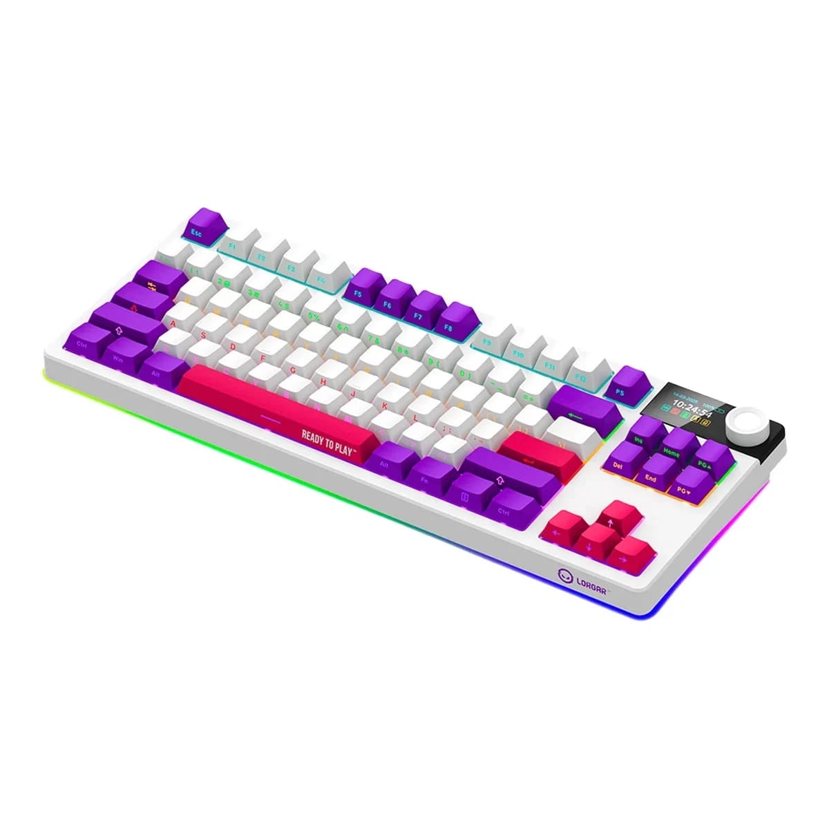 LORGAR Tastatura KBP70TKLW, Wireless, TKL, Mehanicka, Gaming, White, EN layout