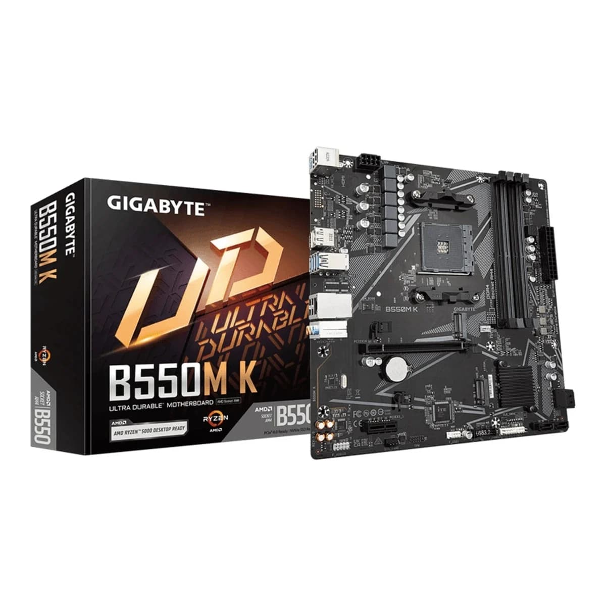Gigabyte MB [B550M K];AM4; 4xDDR4; 2xM.2; 4xSATA;8xusB; DP; HDMI; PS2; mATX
