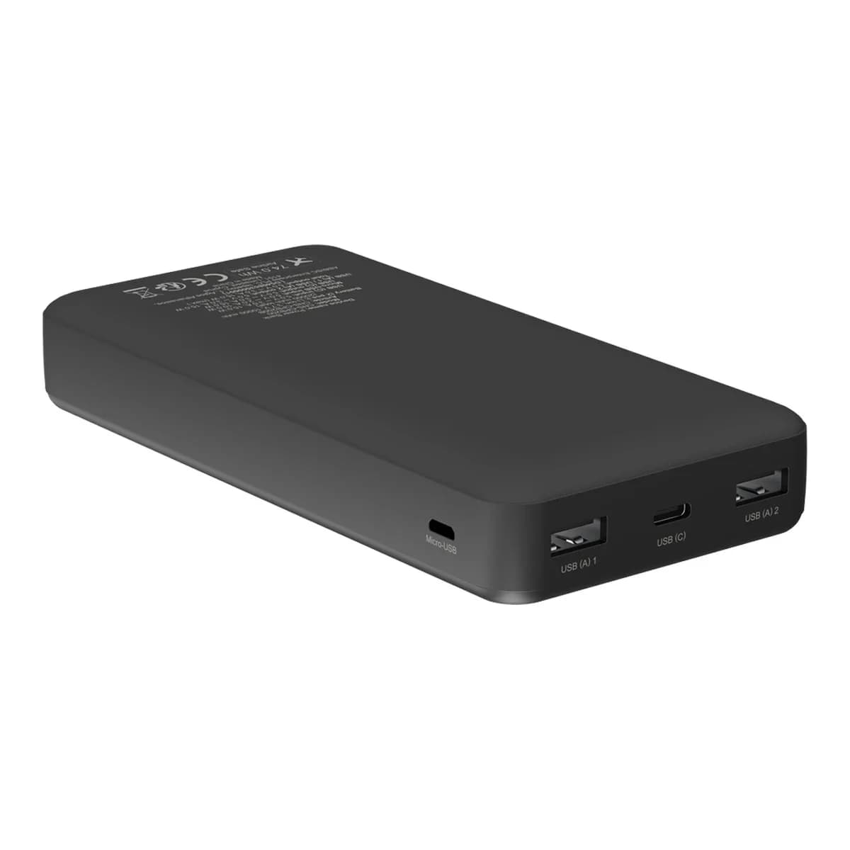 CANYON Power Bank OnPower 200, 20000mAh, Crni, Garancija 24 mjeseci