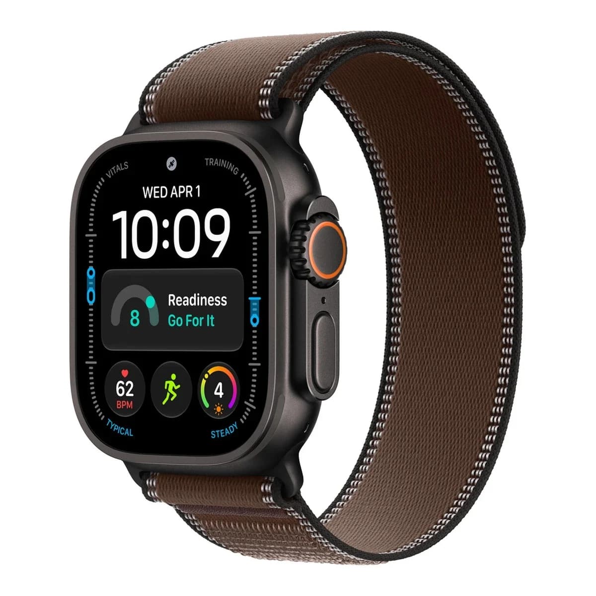 APPLE Remen za pametni sat Trail Loop Dark Umber, 49 mm, S/M, crna titanijumska završna obrada