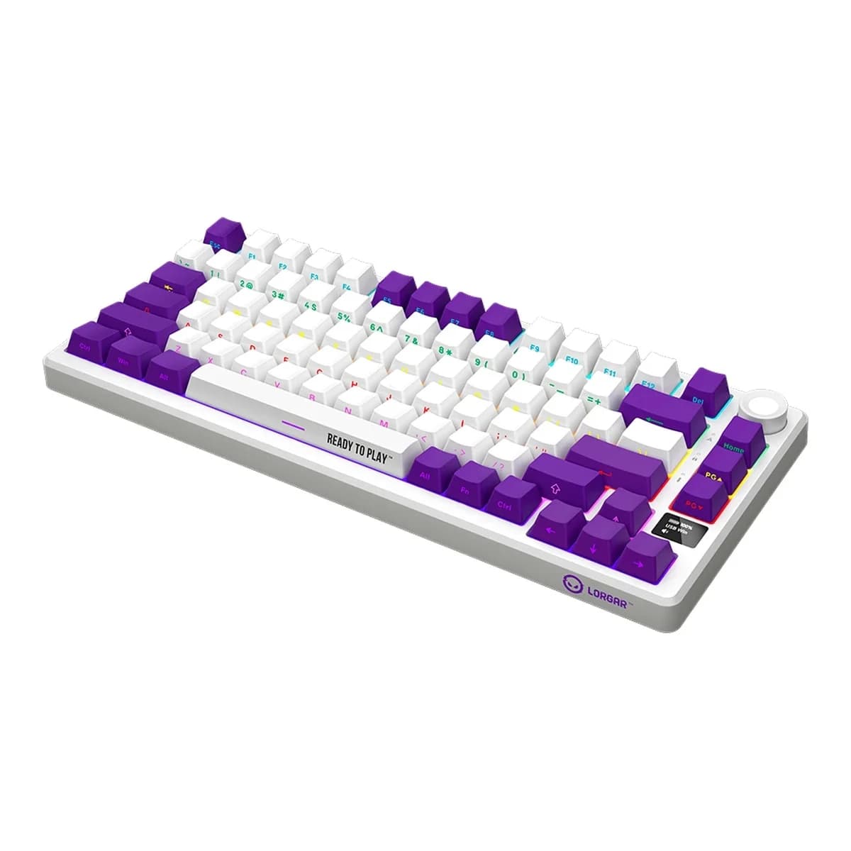 LORGAR Tastatura KBP7075W, Wireless, 75%, Mehanicka, Gaming, White, EN layout